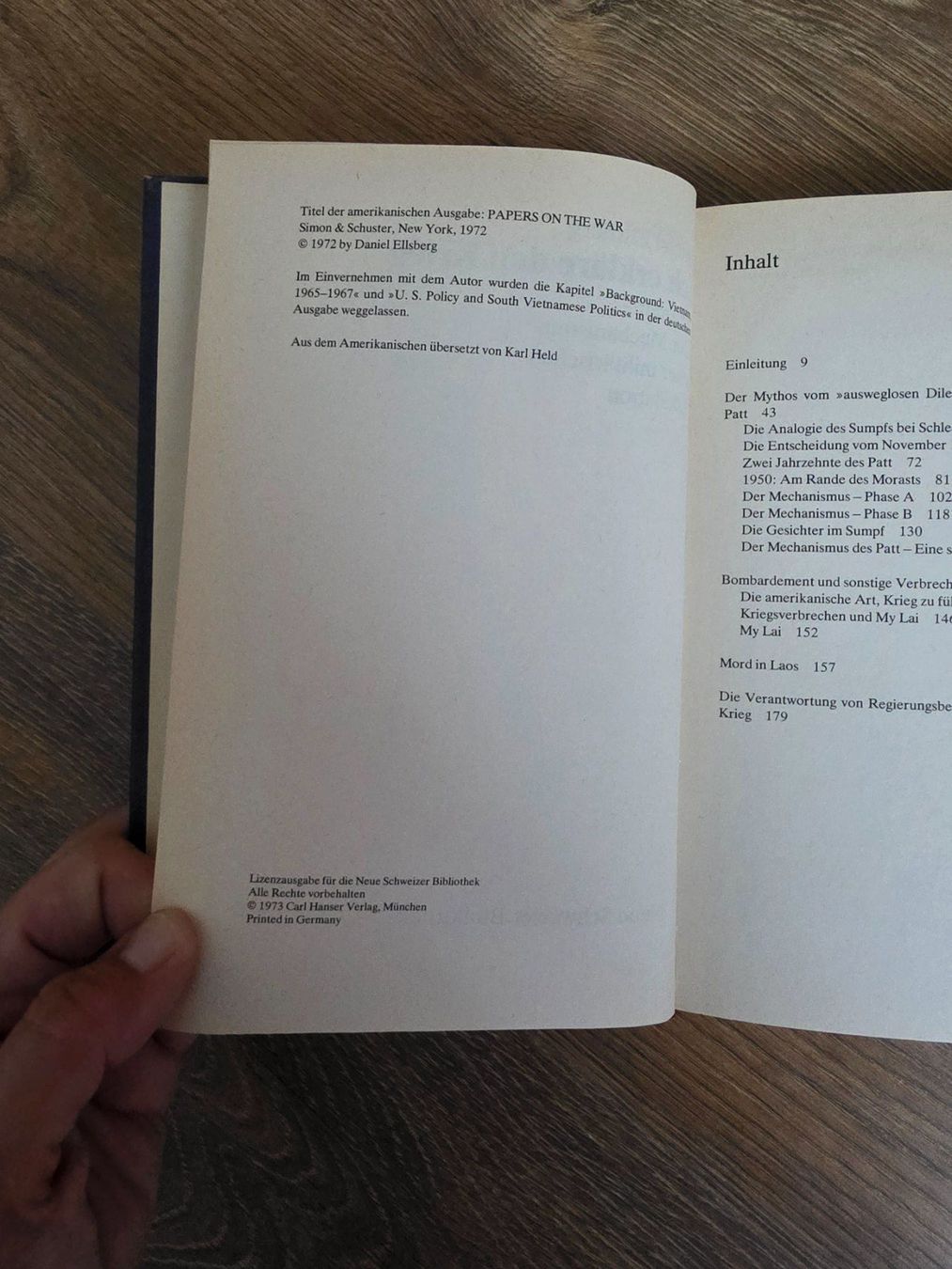 Livres: Daniel Ellsberg "Ich erkläre den Krieg. Vietnam ..." – D'occasion à Nebikon par Japostyle_2 3