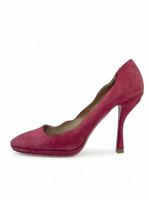 Prada Scalloped Suede Plateau Pump EU 41 Pink