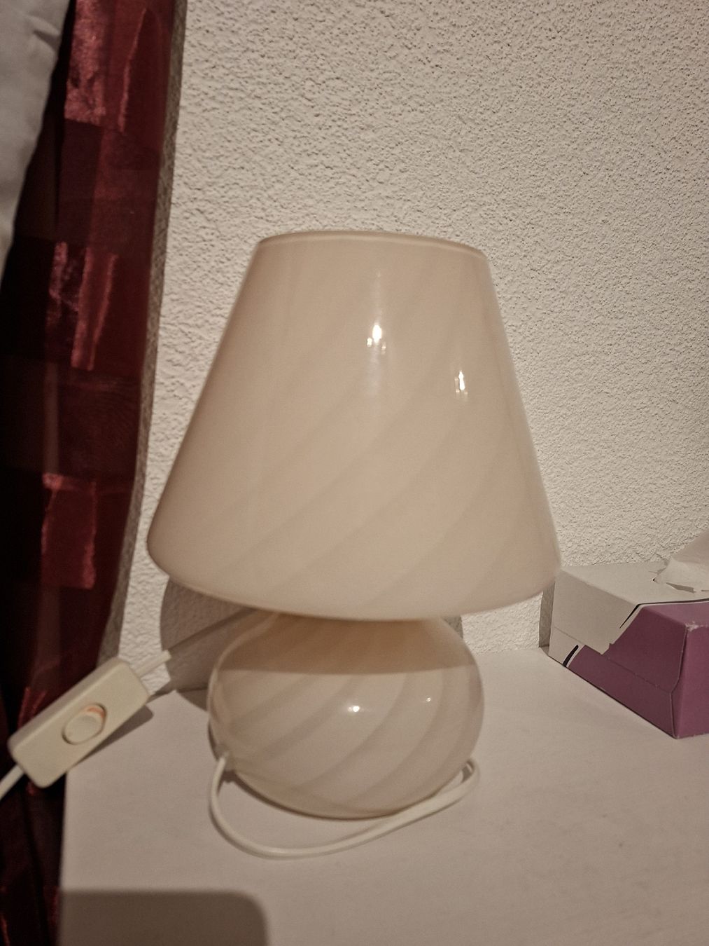 Murano Lampade: Murano Swirl Lampen Rosa – Usato da Meinisberg venduto da MartinaM1972
