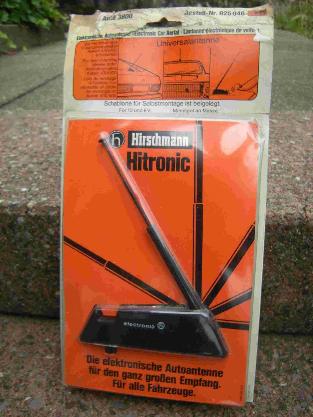 Radiocomunicazione: Antenne Hirschmann Auta 3800 mit eingebautem Verstärker – Nuovo e nell'imballaggio originale da Schönenberg ZH venduto da Funk-und-Radiobrocki 2
