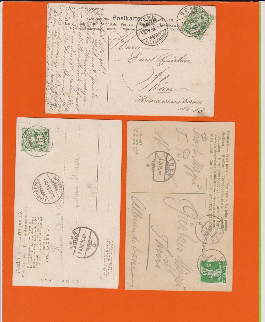 Cartoline postali: Thema Bier + Wein  6 alte Ansichtskarten – Usato da Vitznau venduto da Ropaku 2
