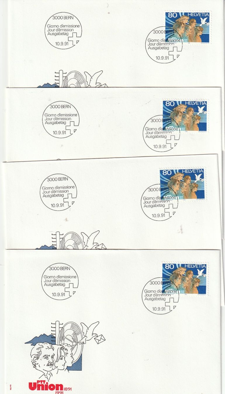 Alle Briefmarken: Kleines Briefmarken Lot 1991 – Gebraucht aus Rupperswil von Ema10 5