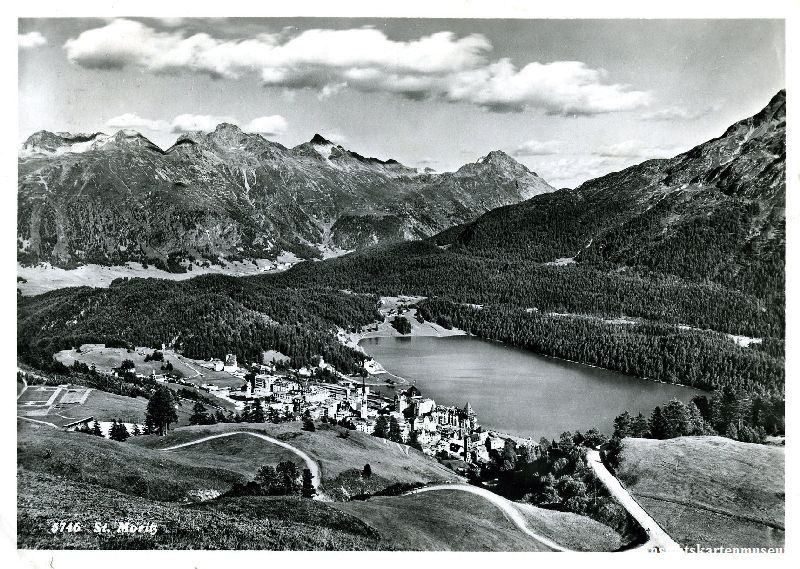 Cartoline postali: St. Moritz + 1947 – Usato da Emmenbrücke venduto da teestube