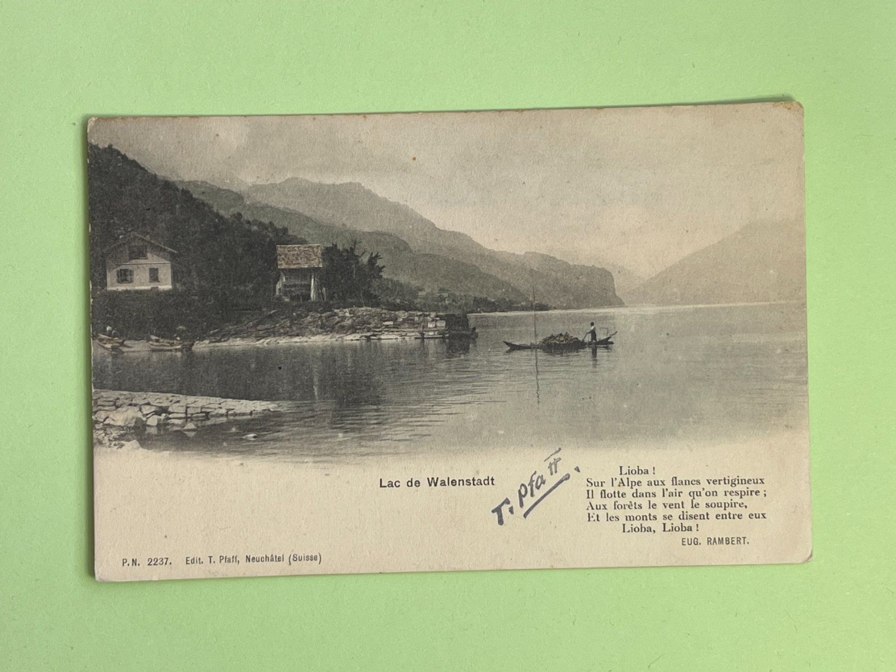 Cartoline postali: Walensee - vor 1904 – Usato da Steg VS venduto da danwer74