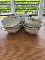 Suppentassen Unterteller Bernardaud France De Sabran 41 blau
