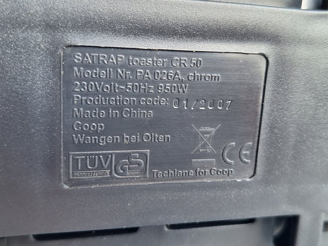 Coop Elettrodomestici da cucina: SATRAP TOASTER CR 50 – Usato da Huttwil venduto da Kunterbuntli 6