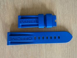 Bracelet Panerai OEM original en silicone bleu (neuf)