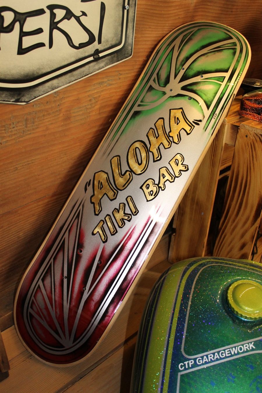 Skateboards: ALOHA TIKI Skateboard  Deck, Unikat, Handmade – Usato da Willisau venduto da Pzm81