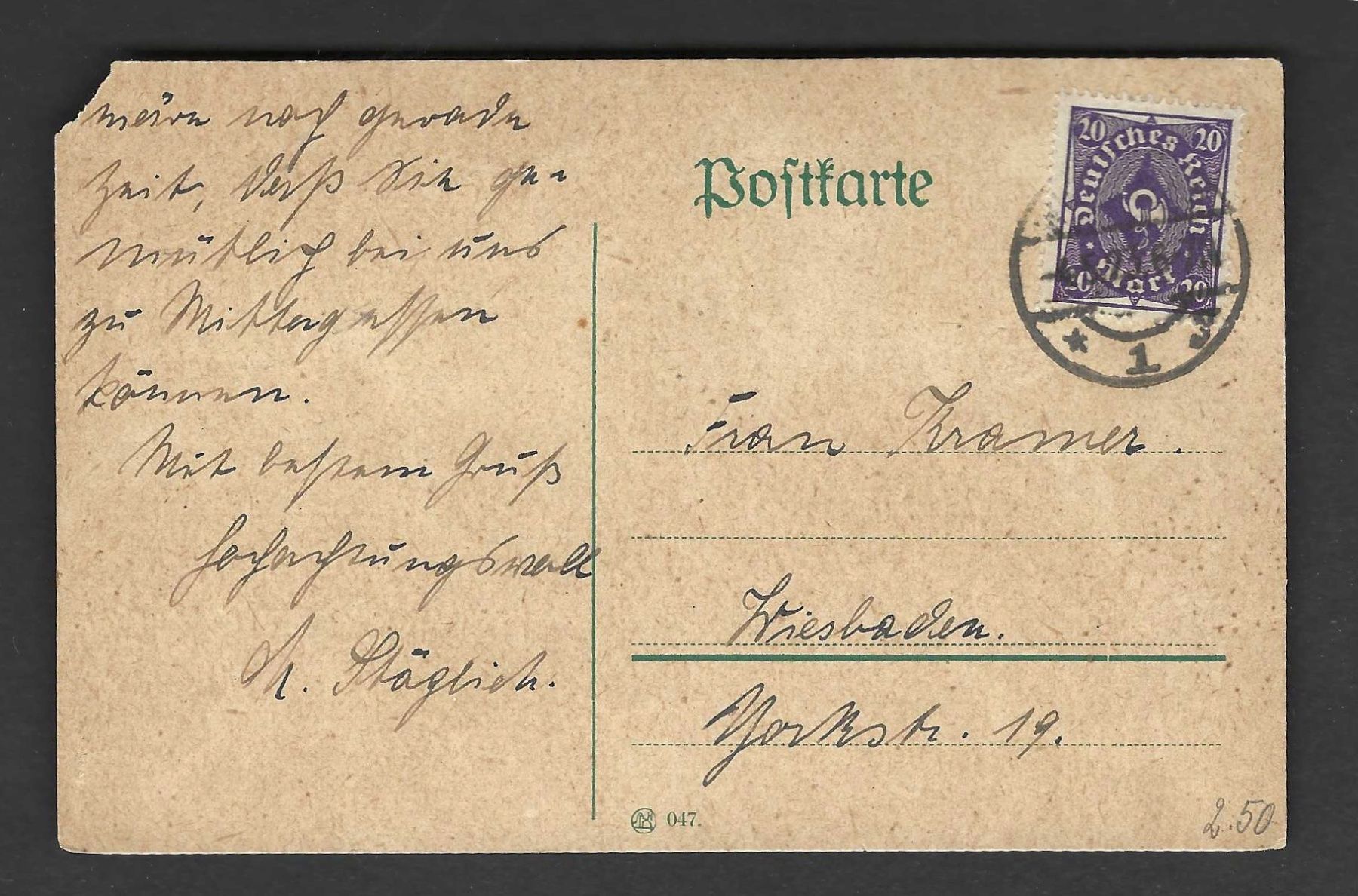 Alle Briefmarken: Deutsches Reich 1Postkarte – Neu (gemäss Beschreibung) aus Koblenz von Markenhimmel