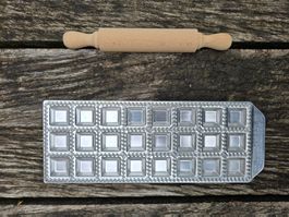 Ravioli Form für 24 Stück + Wallholz, neuwertig