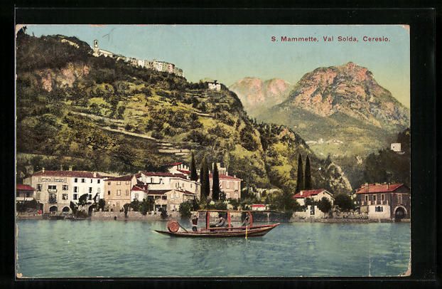 Cartoline postali: Lugano, S. Mammette, Val Solda, Ceresio – Usato da Berlin venduto da bartko-reher