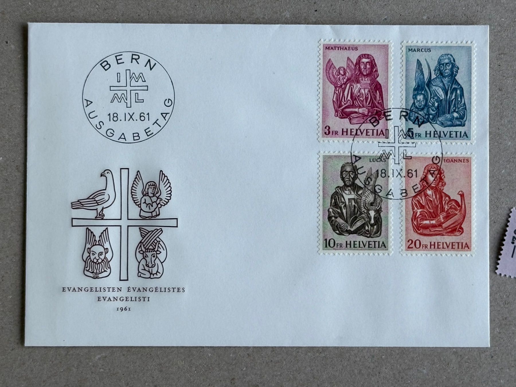 Alle Briefmarken: 381-384, FDC adresslos – Gebraucht aus Aarau von hilde47