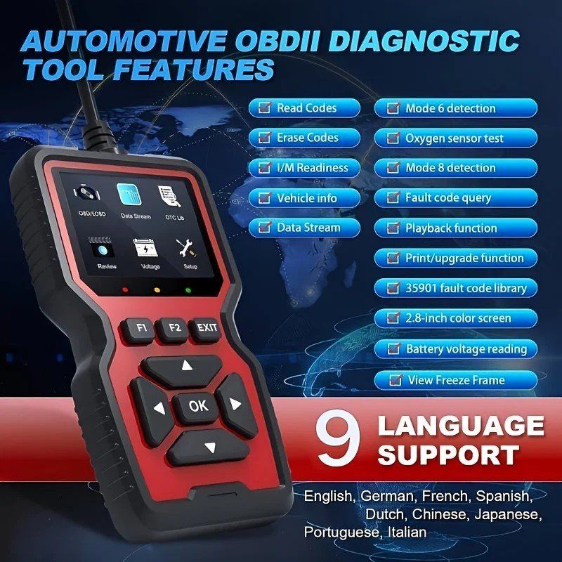 Messen: OBD2 Diagnosegerät Scanner Auto Fehlercode Auslesegerät EOBD – Neu und originalverpackt aus Genève von Promo- 3