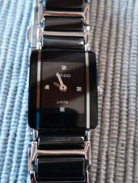 Montre Rado Jubilé - Boîtier Et Bracelet En Céramique Noire - Cadran Bleu Et Noir - Mouvement Quartz