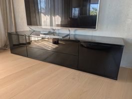 Pfister TV-Lowboard schwarz Hochglanz mit Stauraum