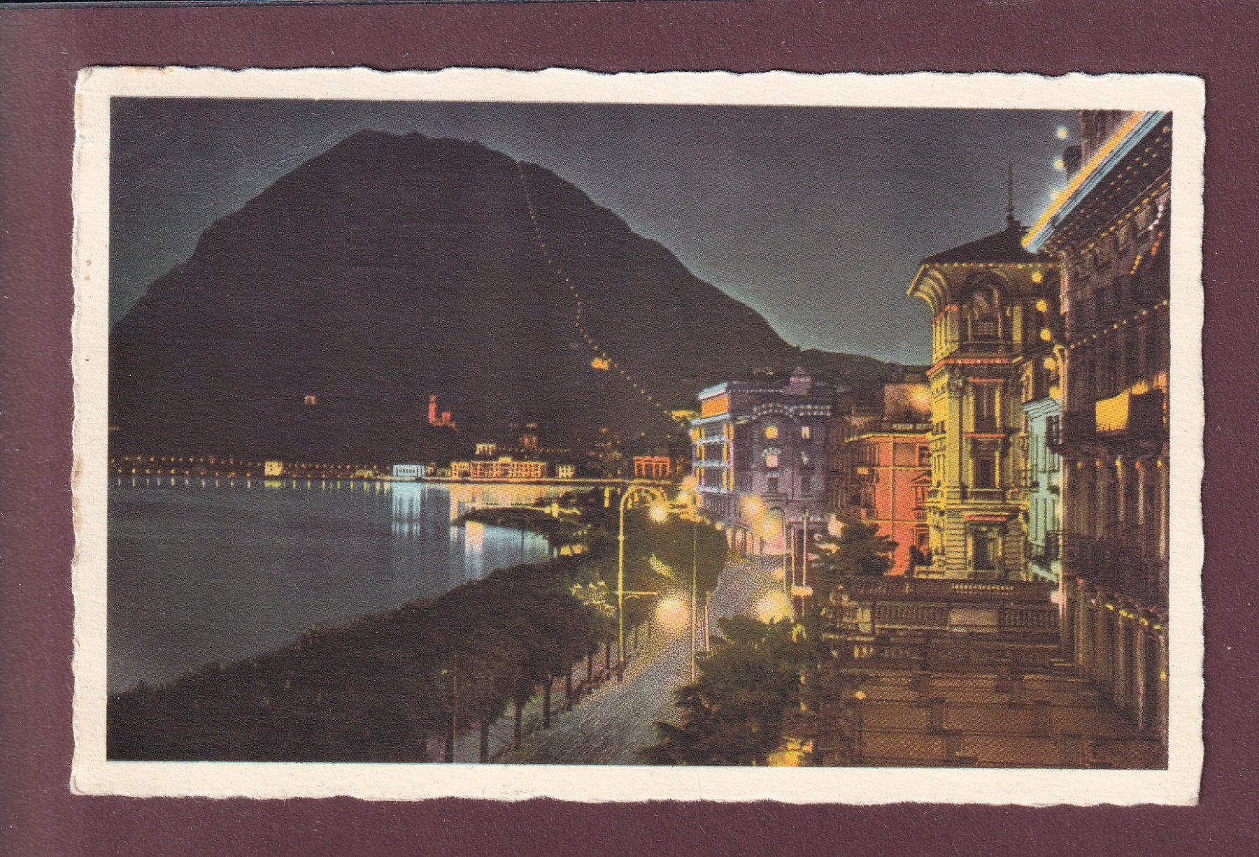 Cartes postales: LUGANO di notte - 1951 – D'occasion à Pully par nicecards