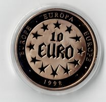 10 Euro 1998_40 mm_Medaille in Schutzkapsel