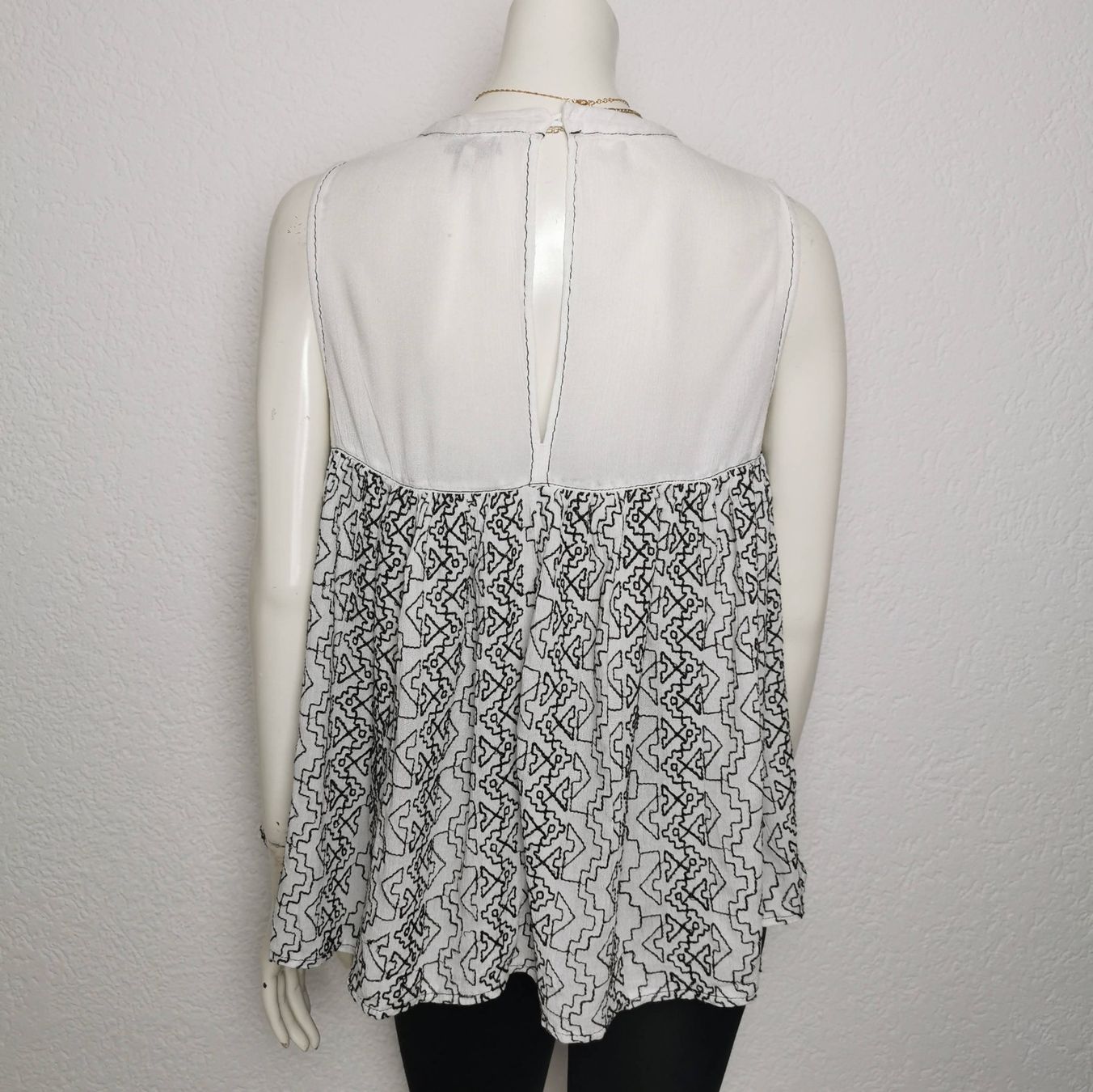 Camicette: Ethno Bluse / Top / Oberteil weiss mit Muster Boho - M – Usato da Wettingen venduto da JasminL92-2 3
