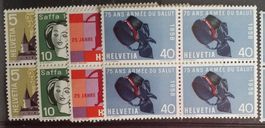 334-37, Werbe-und Gedenkmarken  im 4-Block postfrisch