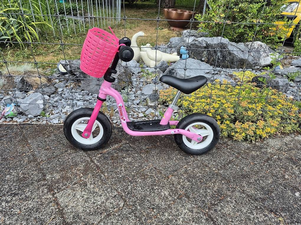 Veicoli per bambini: Laufrad Puky pink mit Körbli – Usato da Rorbas venduto da Scania130 3