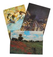 3 Kunstkarten Monet Renoir Degas