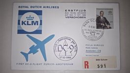 Royal Dutch Airlines Zürich - Amsterdam 09.10.1966