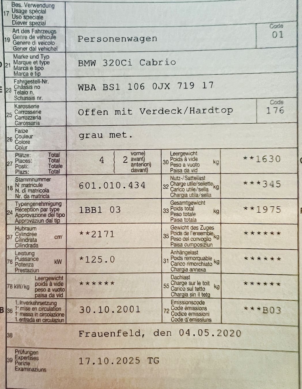 BMW Automobili: BMW e46 Cabrio – Usato da Frauenfeld venduto da Larsnils2 9