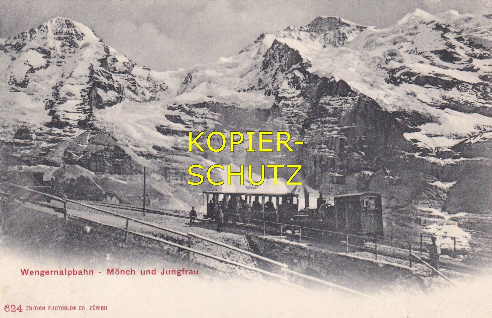 Cartoline postali: Wengernalpbahn mit Mönch und Jungfrau /az – Usato da Hombrechtikon venduto da Rudolf07