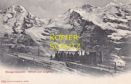 Wengernalpbahn mit Mönch und Jungfrau /az