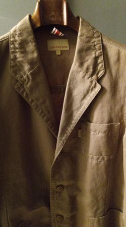 Veste Calvin Klein Jeans, taille L, couleur beige lin/coton