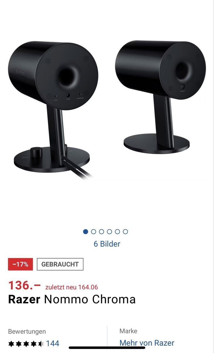 Razer Haut-parleurs: Razer Nommo Chroma PC – Neuf (Voir description) à Wädenswil par eli_dcd6 2