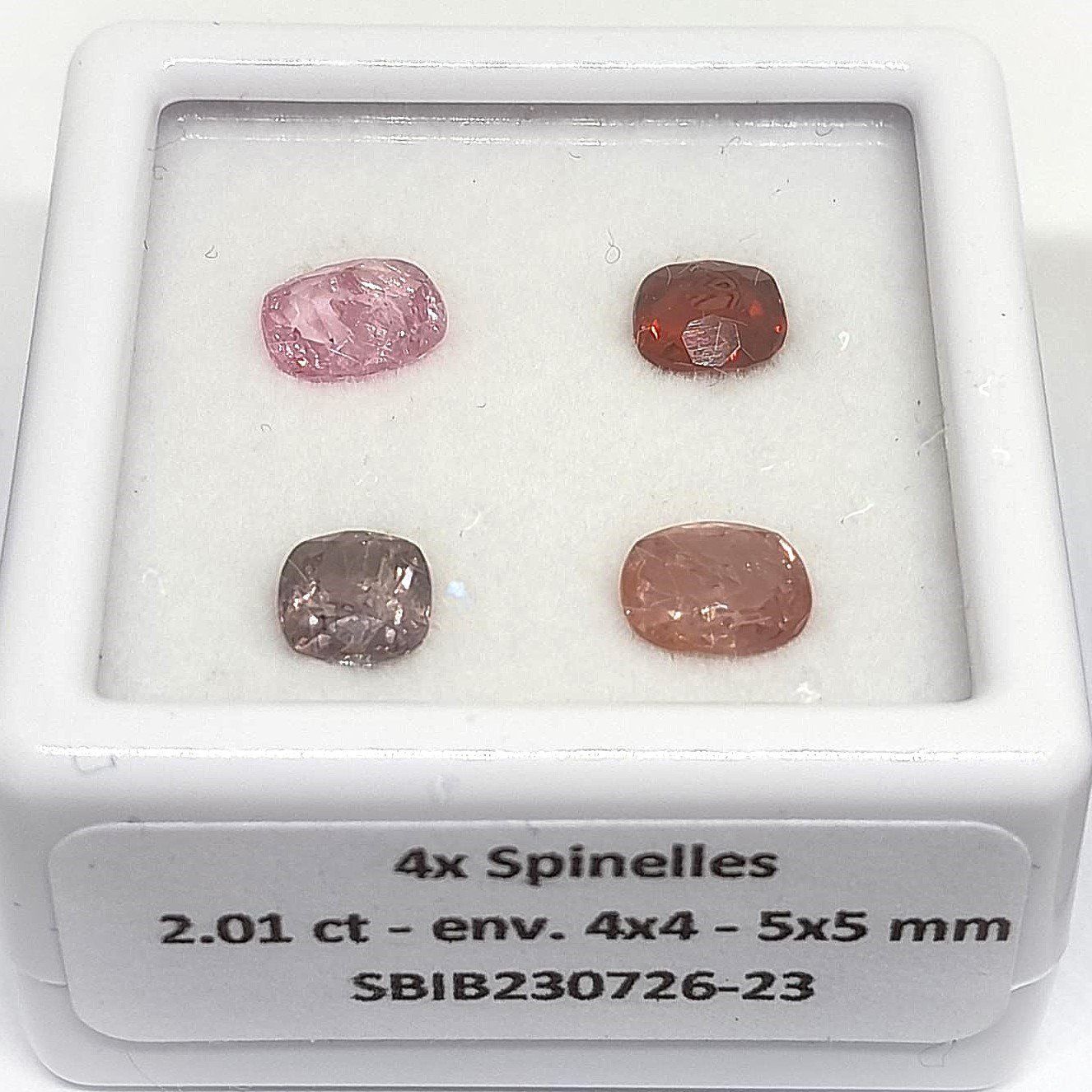 Edelsteine: 4x beaux spinelles 2.07 ct - Valeur 400.- Fr – Neu (gemäss Beschreibung) aus Grimisuat von Valgem 2