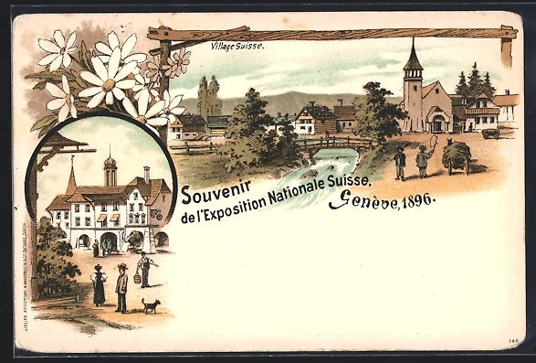 Cartoline postali: Litho Geneve, Exposition Nationale Suiss – Usato da Berlin venduto da bartko-reher