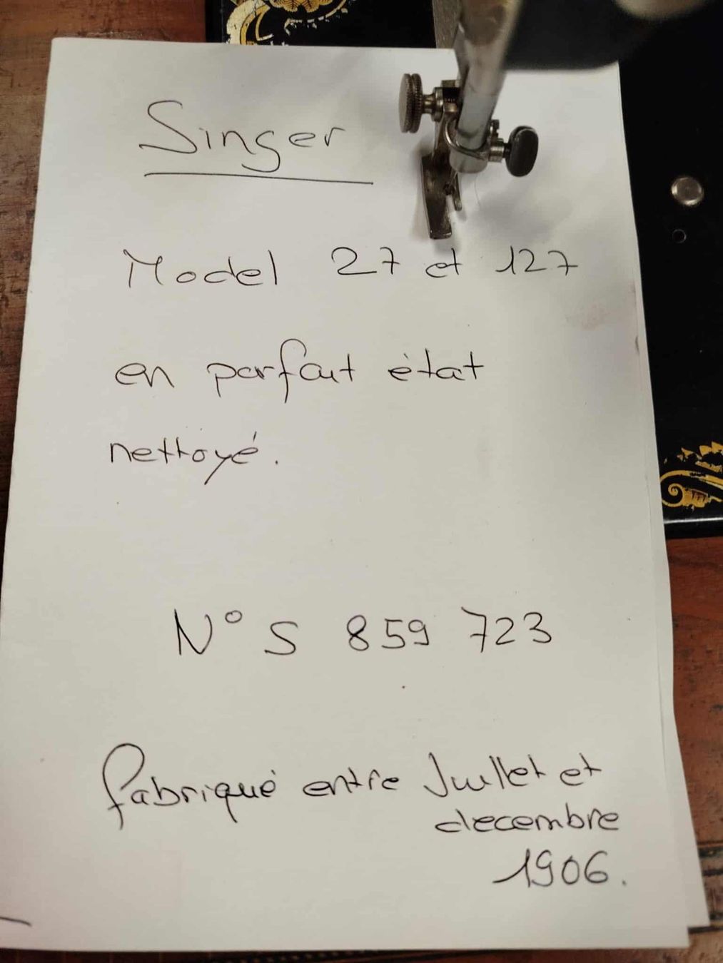 Singer Macchine da cucire: Machine à coudre (nr 14 ) – Usato da La Chaux-de-Fonds venduto da Emmaus2300CDF 1