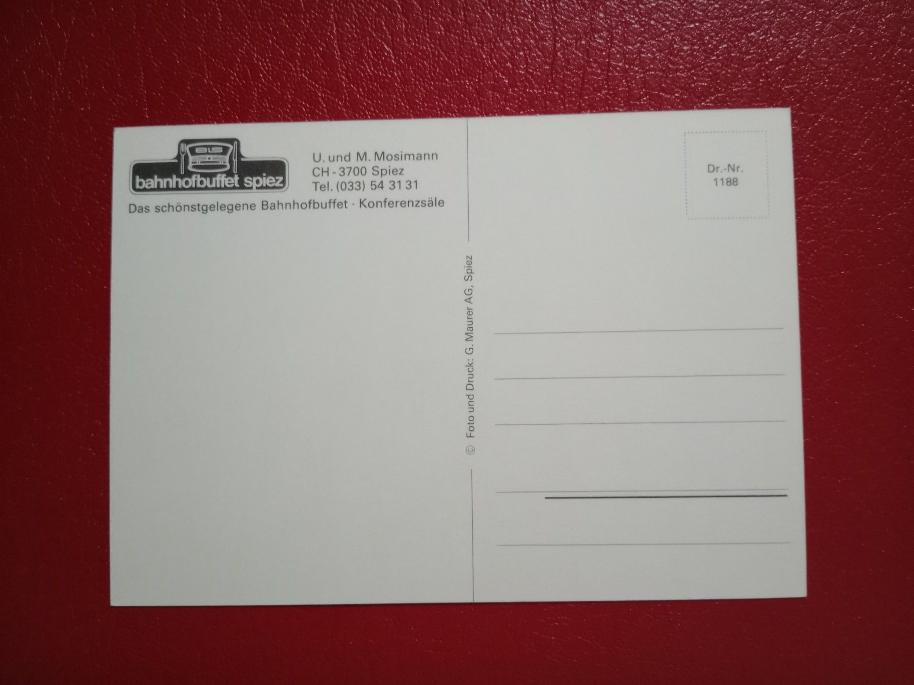 Cartoline postali: Spiez Bern Bahnhof Buffet mehrbildrig – Usato da Küttigen venduto da Melisch1000 1
