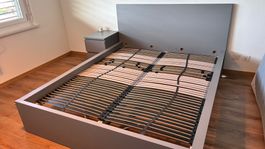Malm Bett Grau 160x200cm