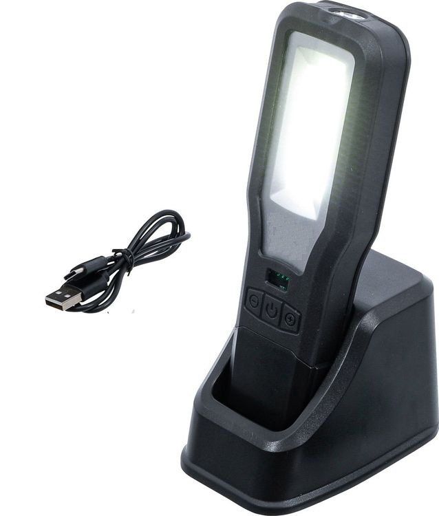 Lampade: COB-LED Arbeits-Leuchte, klappbar mit Ladestation – Nuovo e nell'imballaggio originale da Dietikon venduto da KFZ-Spezialwerkzeuge