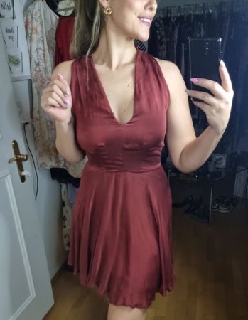 Stills Atelier Elegantes Seidenkleid mit chleife Gr. 38