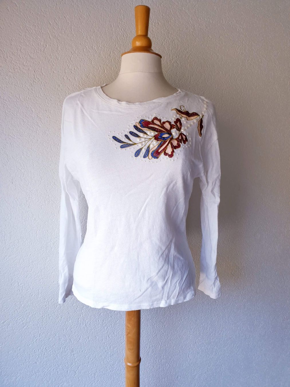 Maglioni & Felpe: VINTAGE SHIRT LANGARM PULLOVER M 38 STICKEREI PULLI TOP – Usato da Elsau venduto da the-colorful-side 9