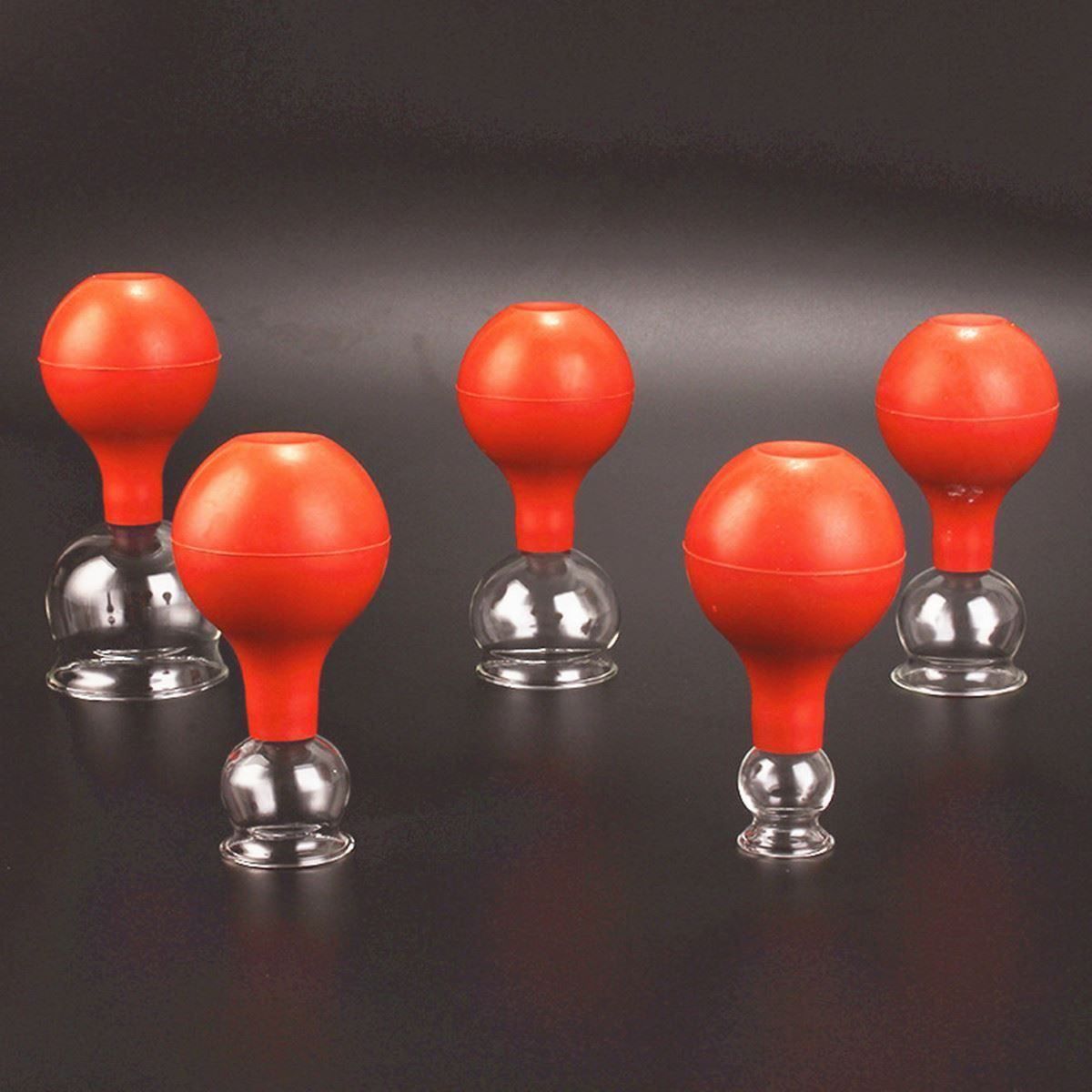 Dispositivi per massaggi: 5x Schröpfset Schröpfgläser mit Saugball – Nuovo (secondo la descrizione) da Thun venduto da onlino 7
