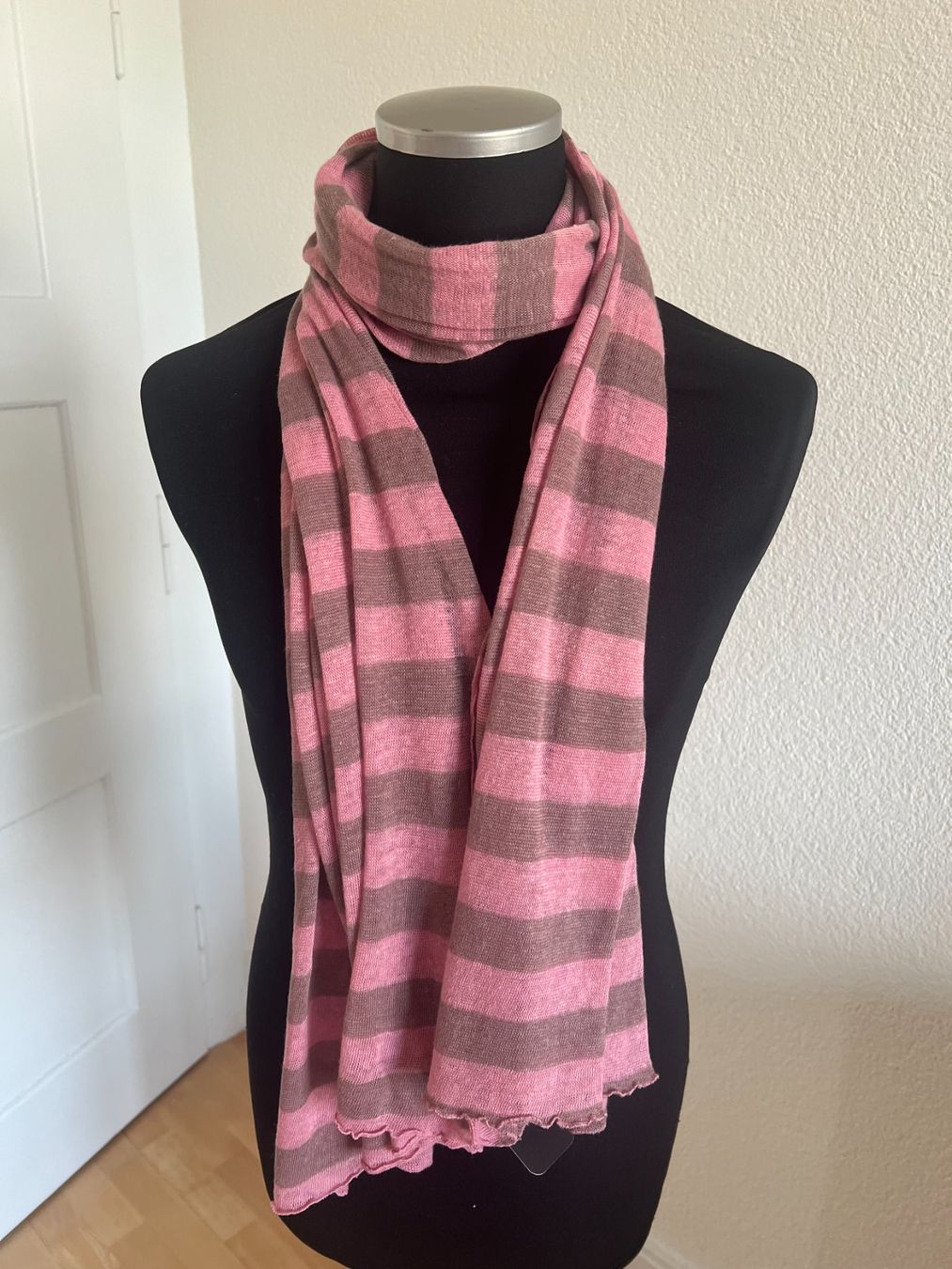 Colora Foulard & Sciarpe: Colora Schal, 100% Leinen, Rosa/Grau, NEU – Nuovo e nell'imballaggio originale da Worb venduto da farben20zauber 1