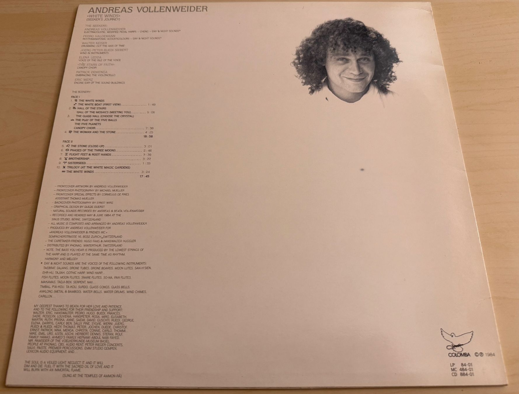 Vinyles: [Ambient] Andreas Vollenweider - White Winds (LP) – D'occasion à Diegten par vRS-Challenge 1