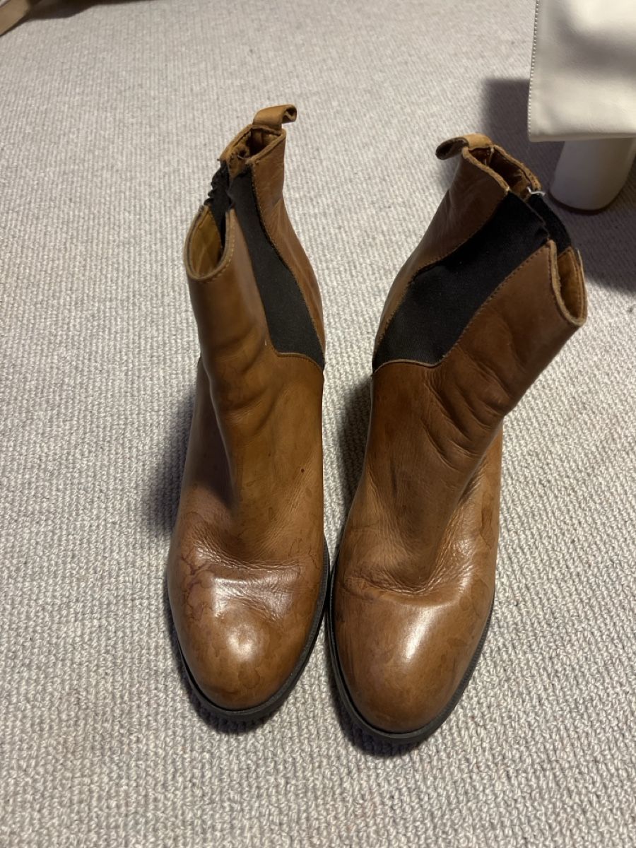 Damenschuhe: Braune „Leder“-Stiefeletten, Grösse 38 – Gebraucht aus Basel von nad_m5bh