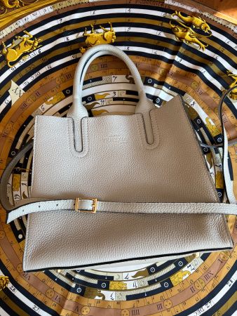 MARCO VENEZIA  Handtasche aus 100 % Leder  Farbe: Hellgrau