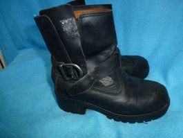 HARLEY DAVIDSON STIEFEL ECHTLEDER GR 37,5 BLOCKABSATZ MOTO