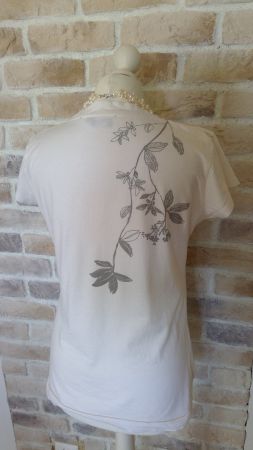 T-shirt motifs fleurs YESorNO, taille M/L, coton 100%