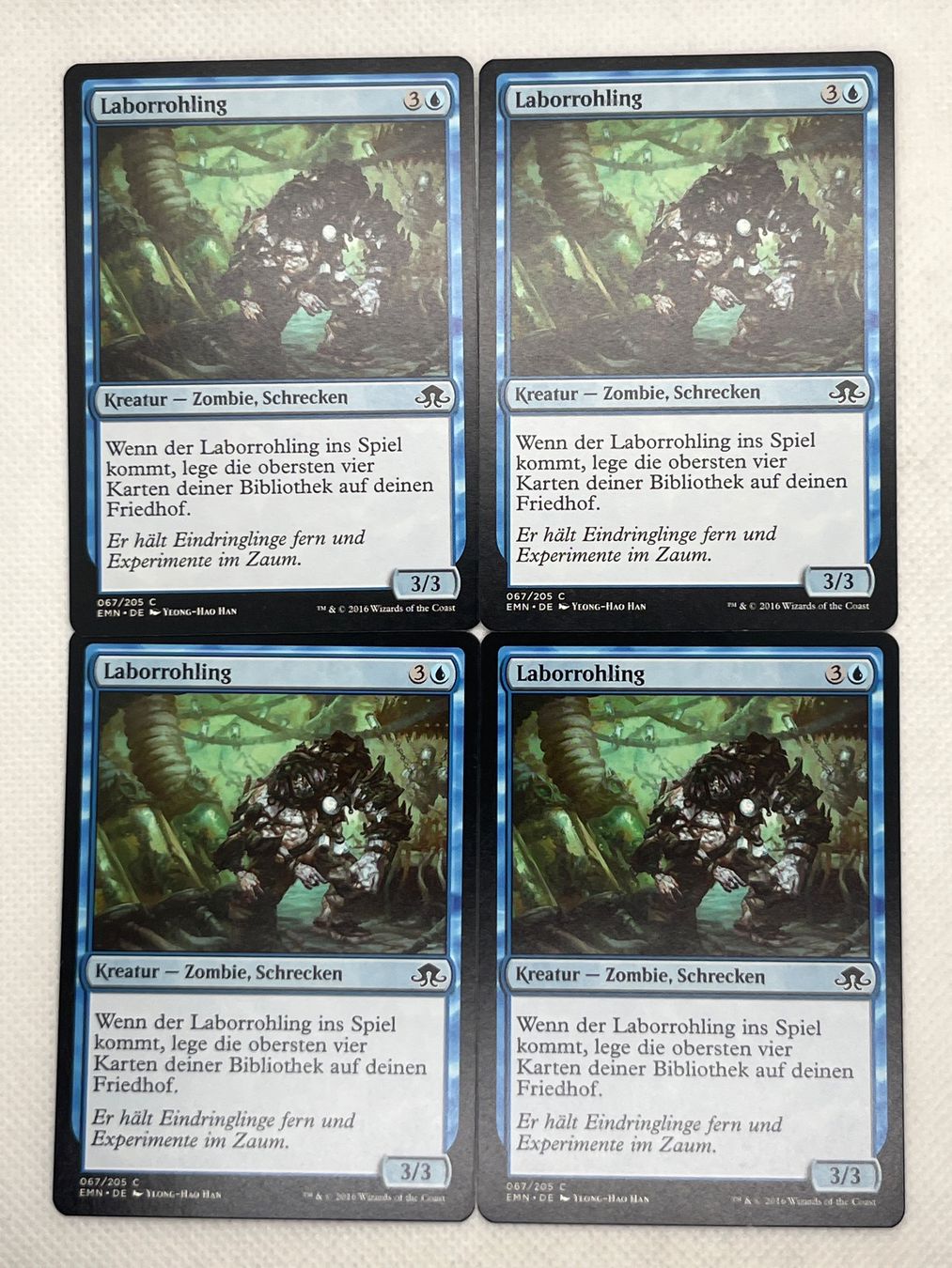 Magic The Gathering Sammelbilder & Trading cards: MTG Laborrohling EMN 067 Deutsch Common 4x – Gebraucht aus Hinterkappelen von Kim1992