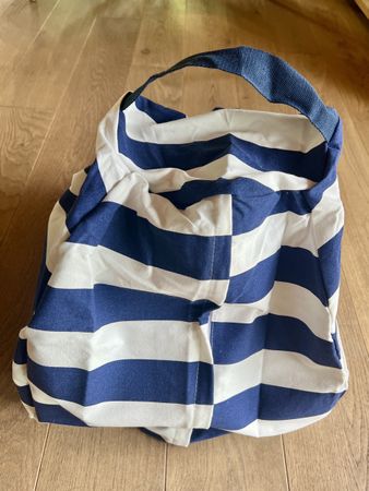 Storage-Tasche blau weiss Baumwolle neuwertig