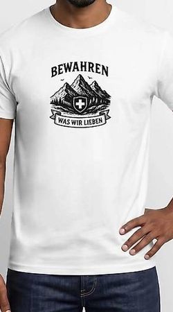 T-Shirt mit Aufdruck "Bewahren was wir lieben"