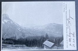 AK Blick von der Terasse des Hotels auf Ebnistettenfluh